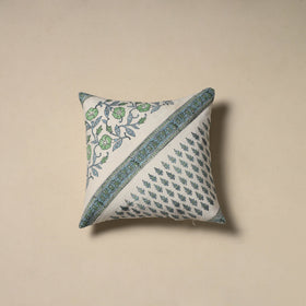 Hand sanganeri floral cushion cover 11 - handcrafted