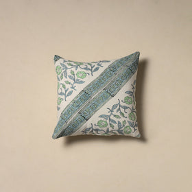 Hand sanganeri floral cushion cover 12 - handcrafted