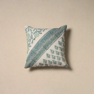 Hand sanganeri floral cushion cover 13 - handcrafted