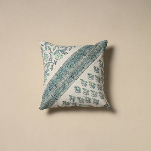 Hand sanganeri floral cushion cover 13 - handcrafted