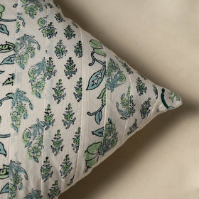 Hand sanganeri floral cushion cover 14 - handcrafted