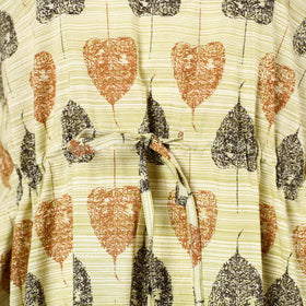 Buy Hand Block Printed Cotton Kaftan with Tie-Up Waist l iTokri.com
