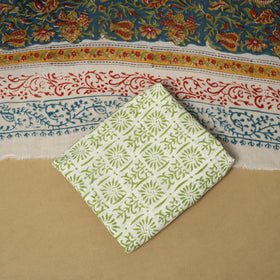 Hand sanganeri cotton 3pc unstitched dress material 02