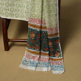 Hand sanganeri cotton 3pc unstitched dress material 02