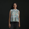Hand block sanganeri print cotton floral crop top 11