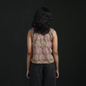 Hand block sanganeri print cotton floral crop top 13