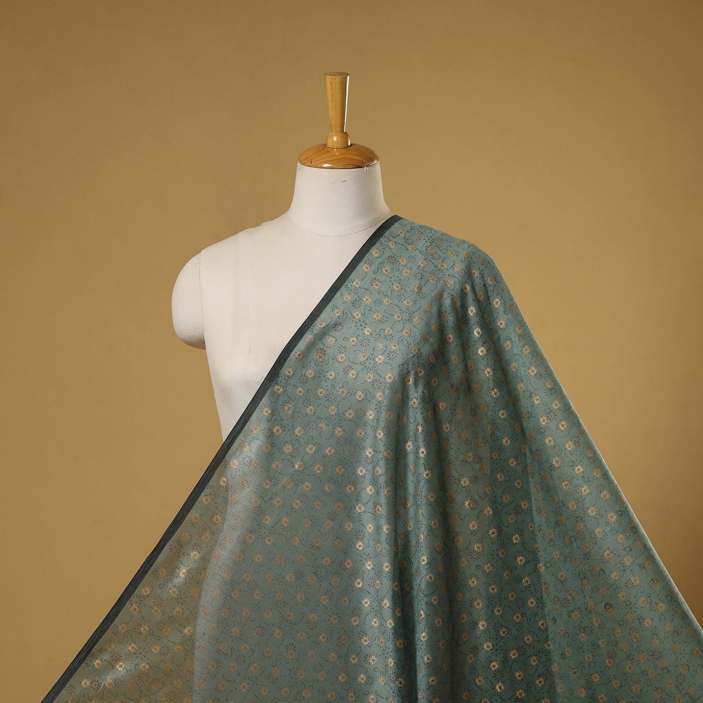 Hand chanderi silk sanganeri fabric 03 - handcrafted