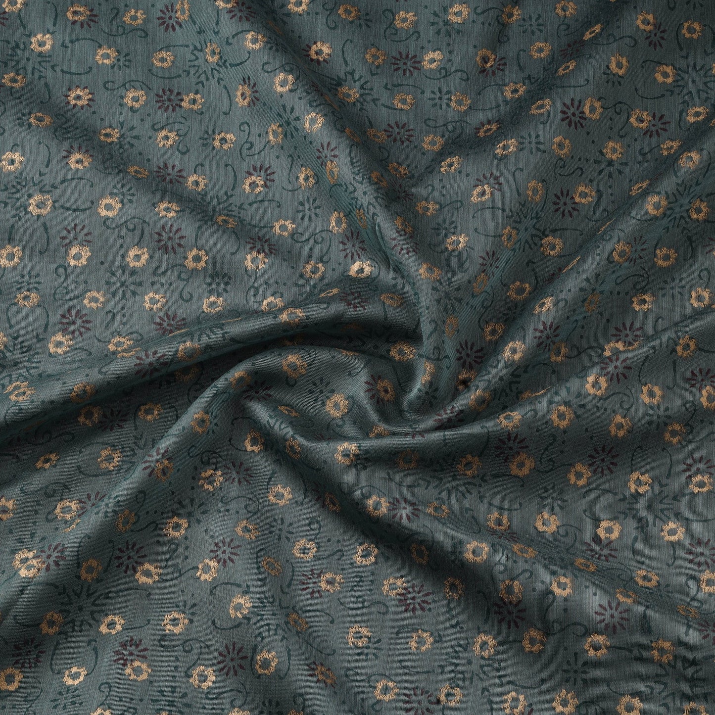 Hand chanderi silk sanganeri fabric 03 - handcrafted