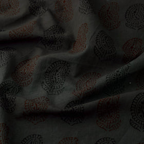 Grey Hand Block Cotton Bagh Print Fabric