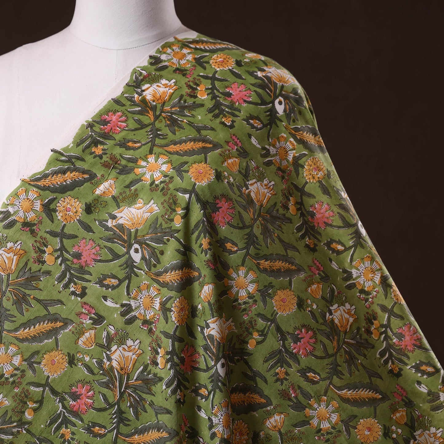 Hand cotton sanganeri fabric 01 - handcrafted