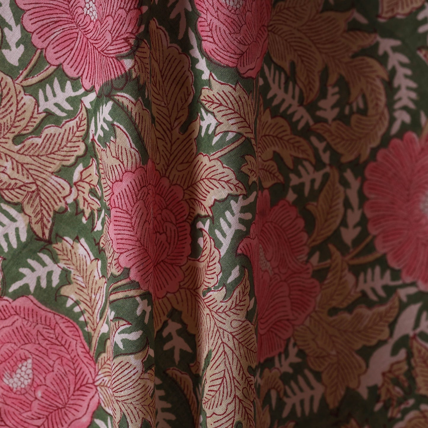 Hand cotton sanganeri fabric 25 - handcrafted