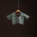 Green - hand cotton sanganeri readymade blouse 06