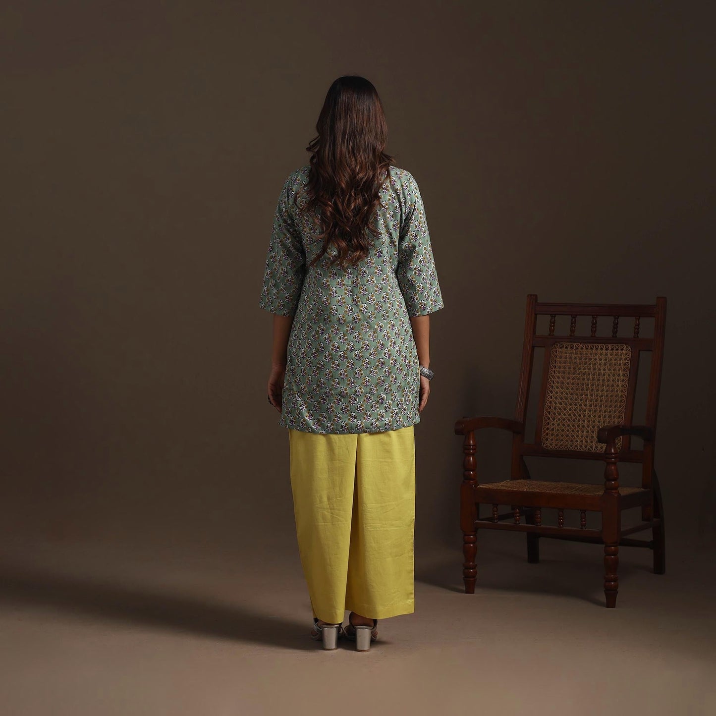 Hand cotton short sanganeri kurta for women 12 - handcrafted