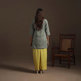 Hand cotton short sanganeri kurta for women 12 - handcrafted