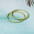  Hand Embroidered Beadwork Bangle (Set of 2) 