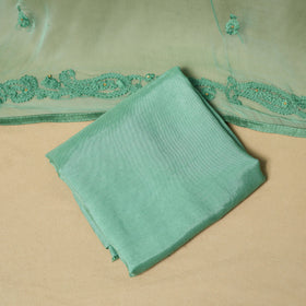 Hand embroidered georgette 3pc unstitched dress material 37