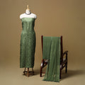Hand embroidered muslin 3pc unstitched dress material 44