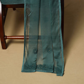 Hand embroidered muslin 3pc unstitched dress material 45