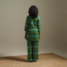 Hand embroidered pochampally ikat cotton night suit set 01