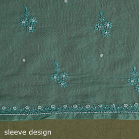 Hand Embroidery 2pc Mul Chanderi Chikankari Dress Material