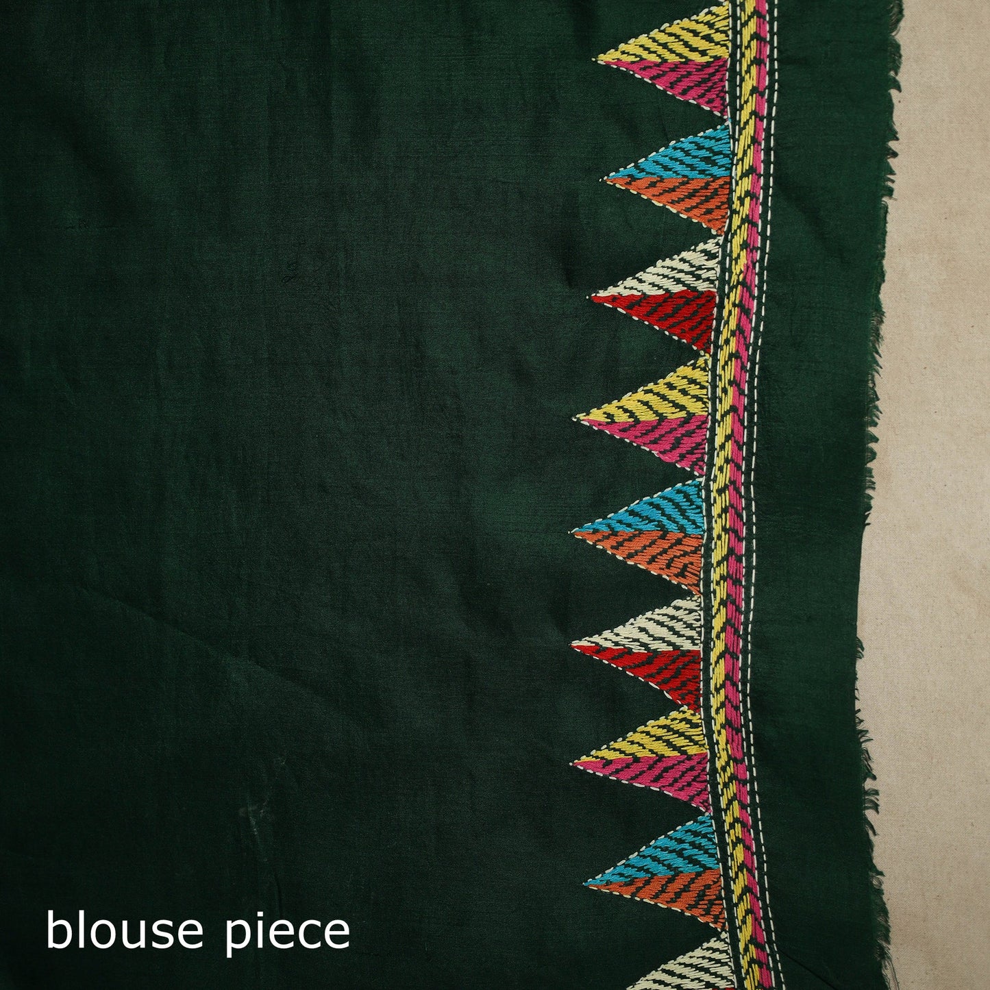 Green - hand embroidery bangalore silk handloom bengal