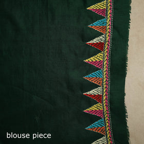 Green - hand embroidery bangalore silk handloom bengal