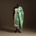 Green Hand Embroidery Khes Handwoven Cotton Kantha Dupatta