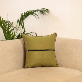 Green - hand kalamkari cushion cover 22 - handcrafted