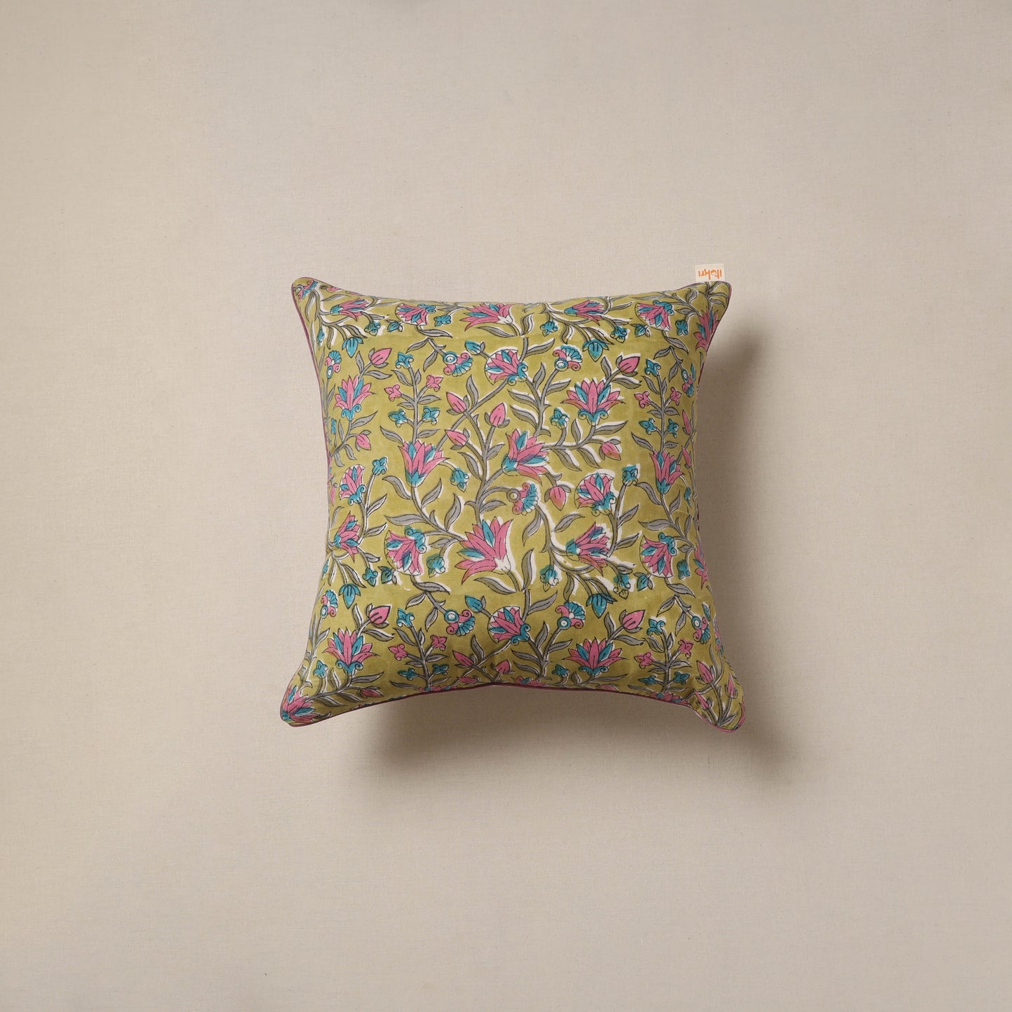 Hand sanganeri cushion cover 19 - handcrafted
