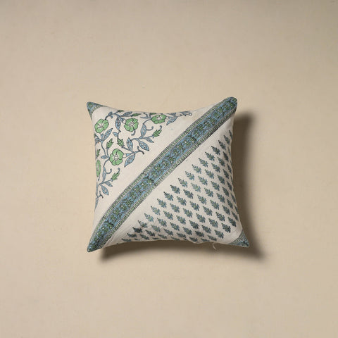 Hand sanganeri floral cushion cover 11 - handcrafted