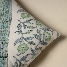 Hand sanganeri floral cushion cover 12 - handcrafted