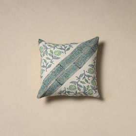 Hand sanganeri floral cushion cover 12 - handcrafted