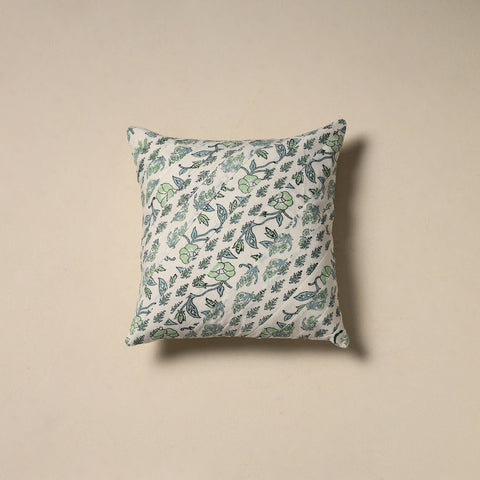 Hand sanganeri floral cushion cover 14 - handcrafted