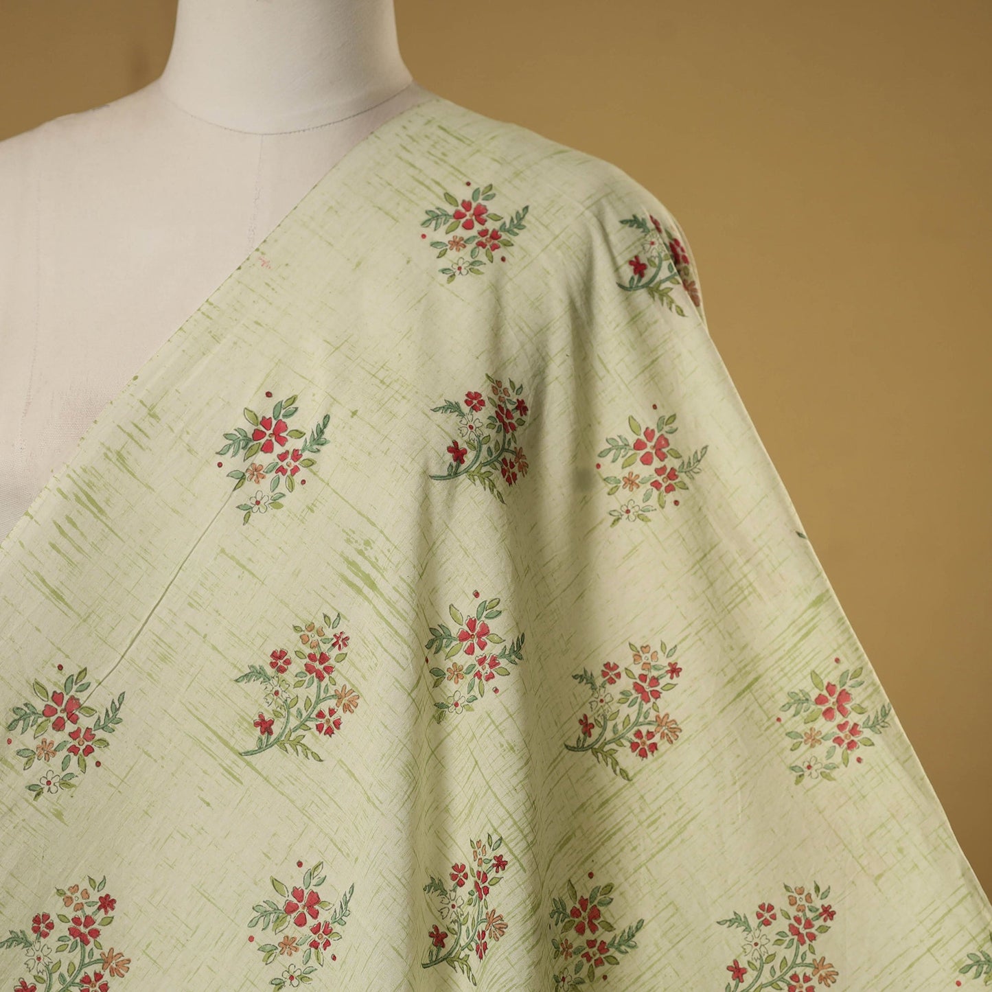 Hand slub cotton sanganeri fabric 12 - handcrafted