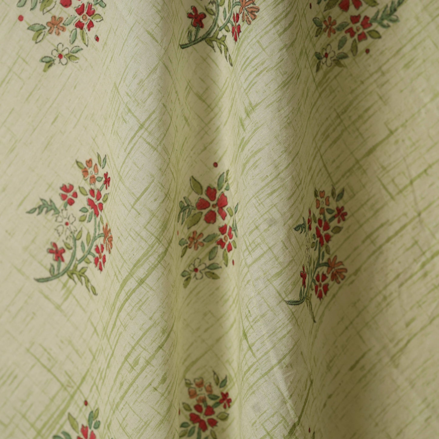 Hand slub cotton sanganeri fabric 12 - handcrafted