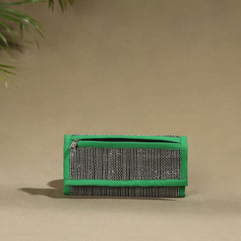 Green Handcrafted Audio Tape Clutch Wallet
