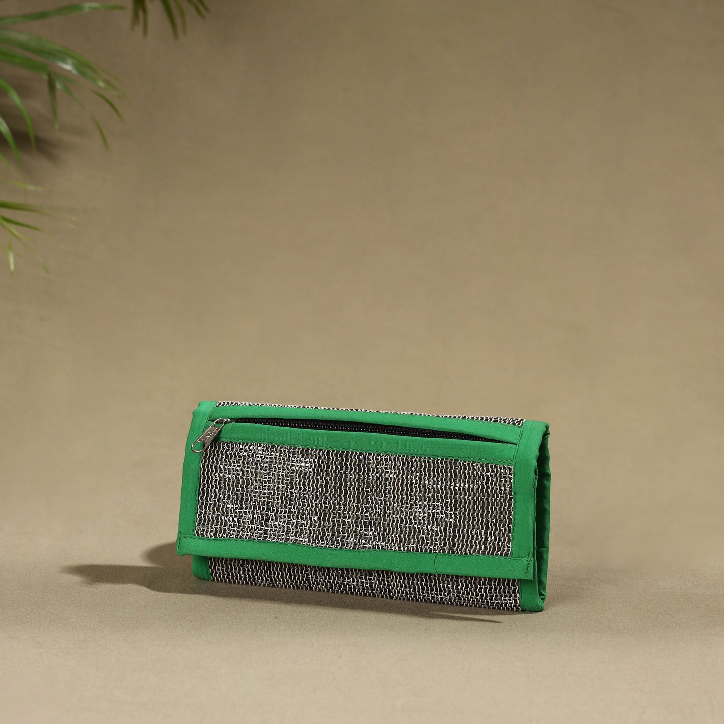 Green Handcrafted Audio Tape Clutch Wallet