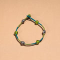 Green Handcrafted Bead & Thread Work Patwa Anklet
