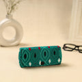 Green Handcrafted Bengal Kantha Work Spectacle Case