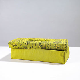 Green Handcrafted Bengal Kantha Work Tissue Box