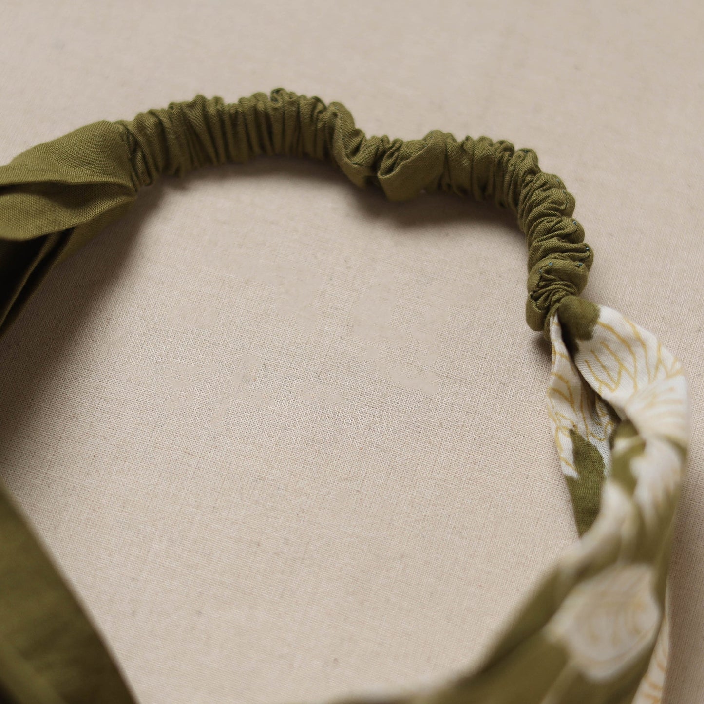 Handcrafted cotton elastic headband 01