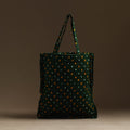 Green - handcrafted cotton frill jhola bag 23