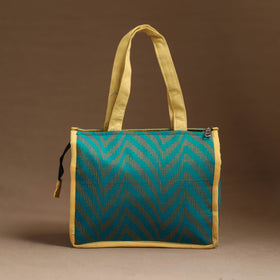 Green Handcrafted Cotton Hand Bag 05