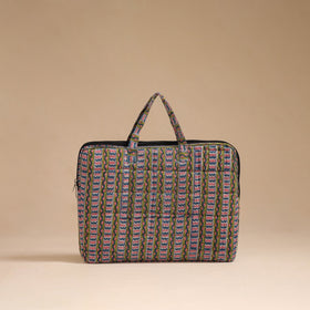 Green - handcrafted cotton quilted laptop bag 17