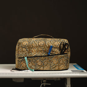 Green Handcrafted Cotton Sewing Machine Cover 