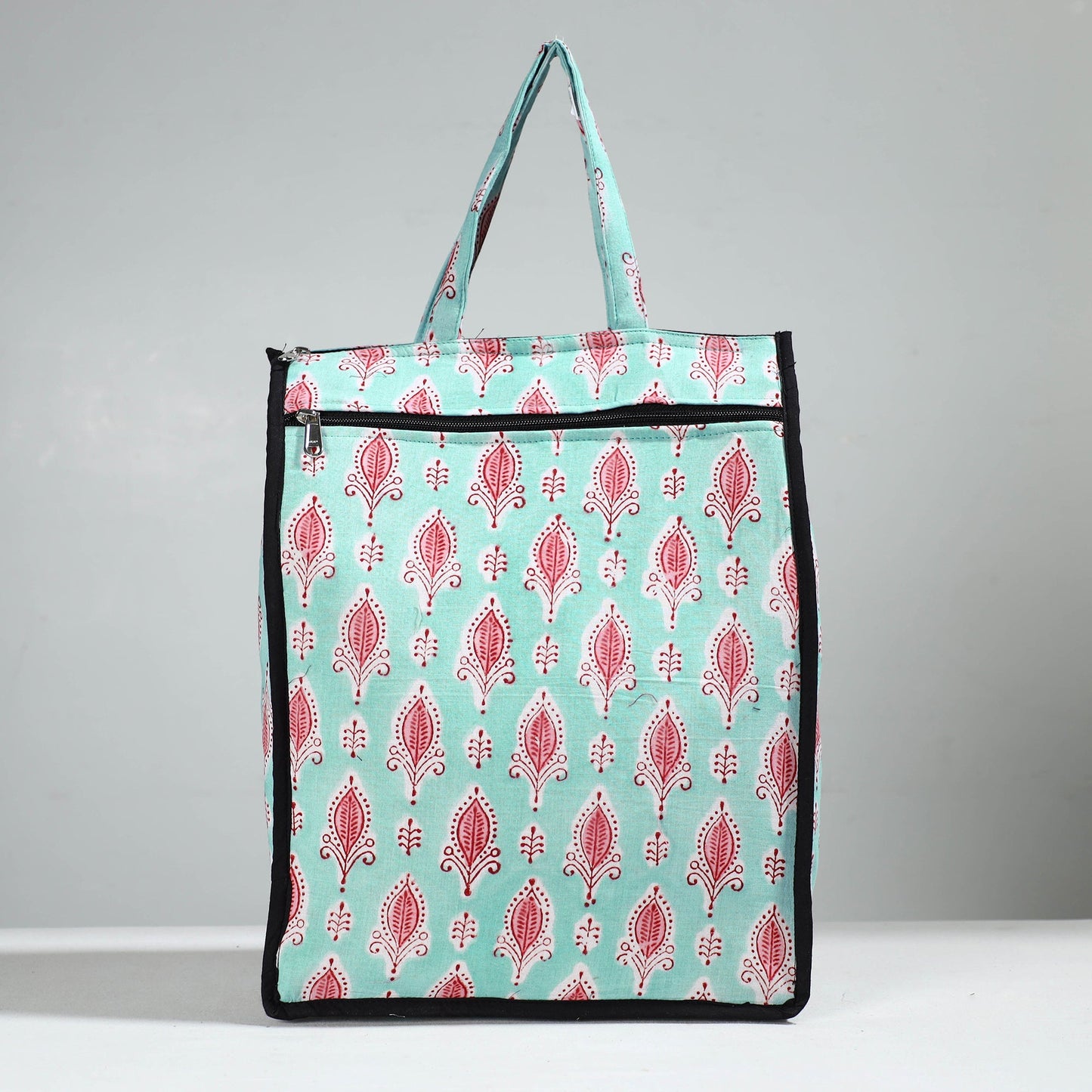 Green Handcrafted Cotton Shopping Bag 12