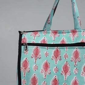 Green Handcrafted Cotton Shopping Bag 12