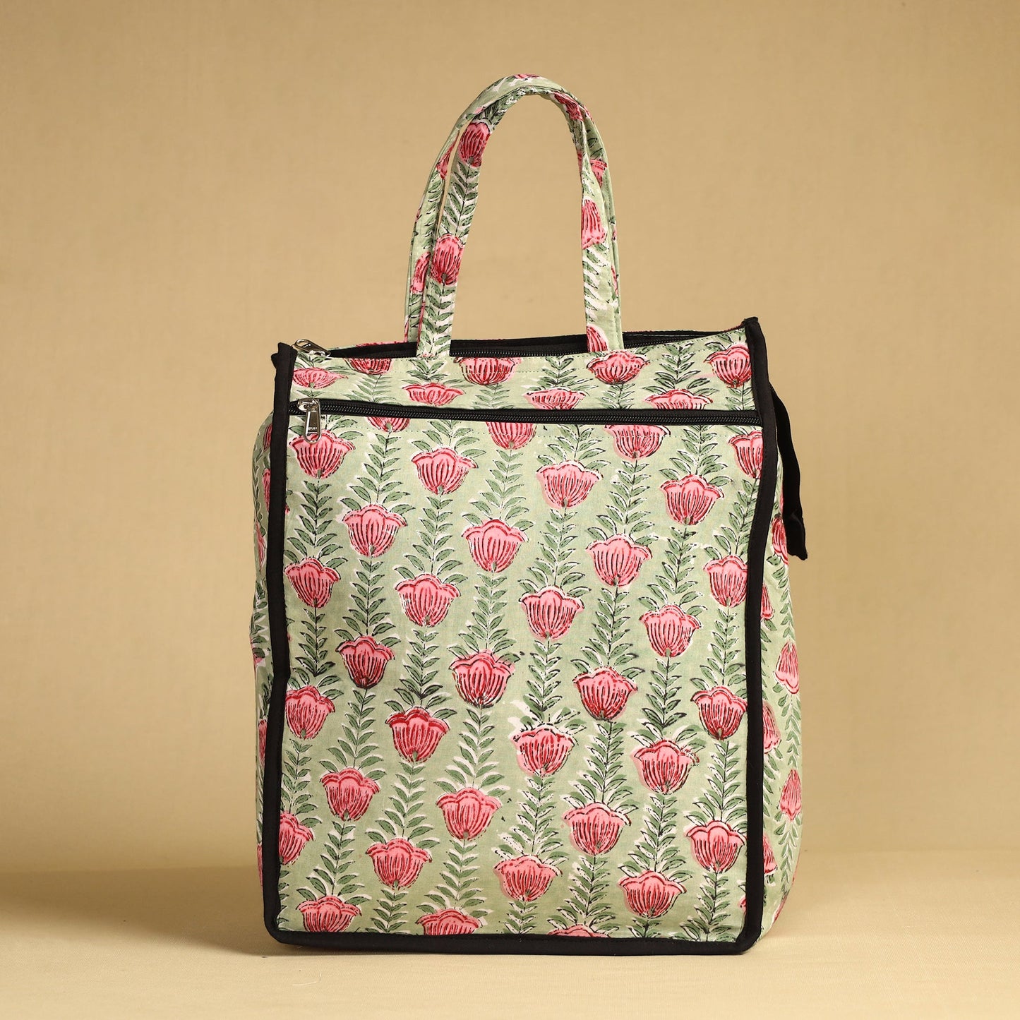 Green Handcrafted Cotton Shopping Bag 19