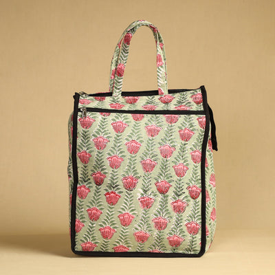 Green Handcrafted Cotton Shopping Bag 19