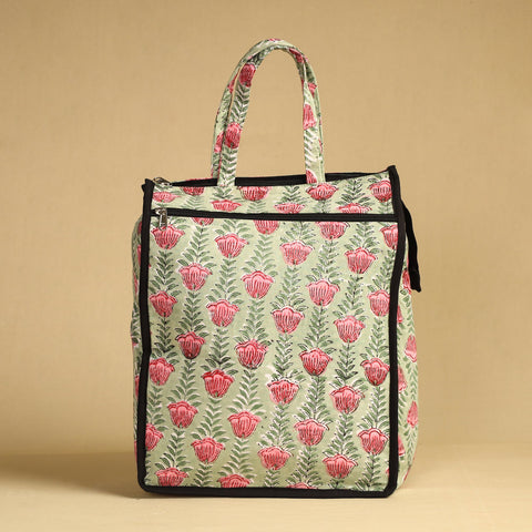 Green Handcrafted Cotton Shopping Bag 19